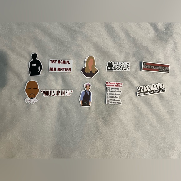 each pack for $5 or all for $15 Criminal Mind Stickers - Picture 3 of 6